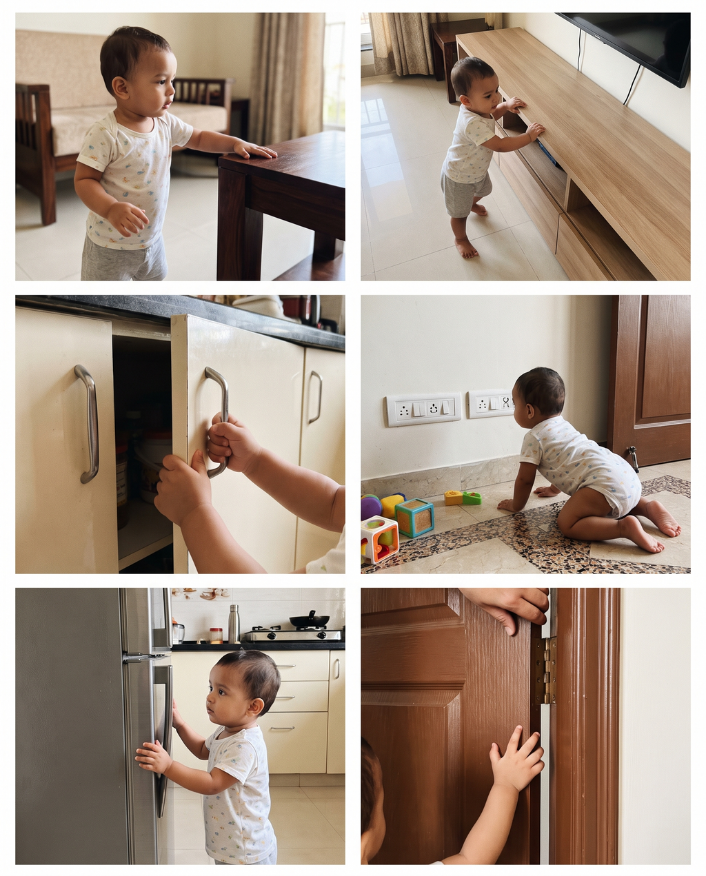 All-In-One Childproofing kit for 6 Danger Areas (Set up in 30 minutes)