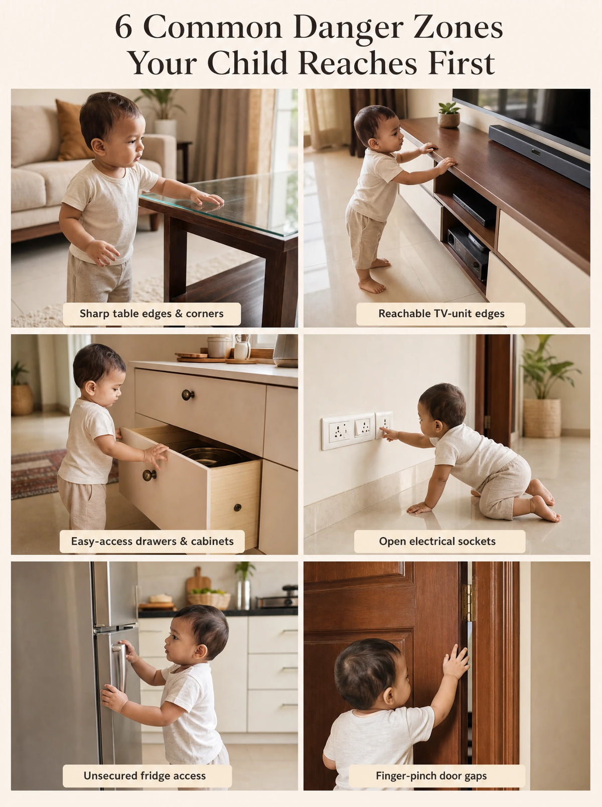 Childproof your home in Under 30 Minutes With the 6-in-1 Peach Bucket Child Safety Kit.